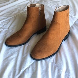 Forever 21 Suede Ankle Boots- Camel
